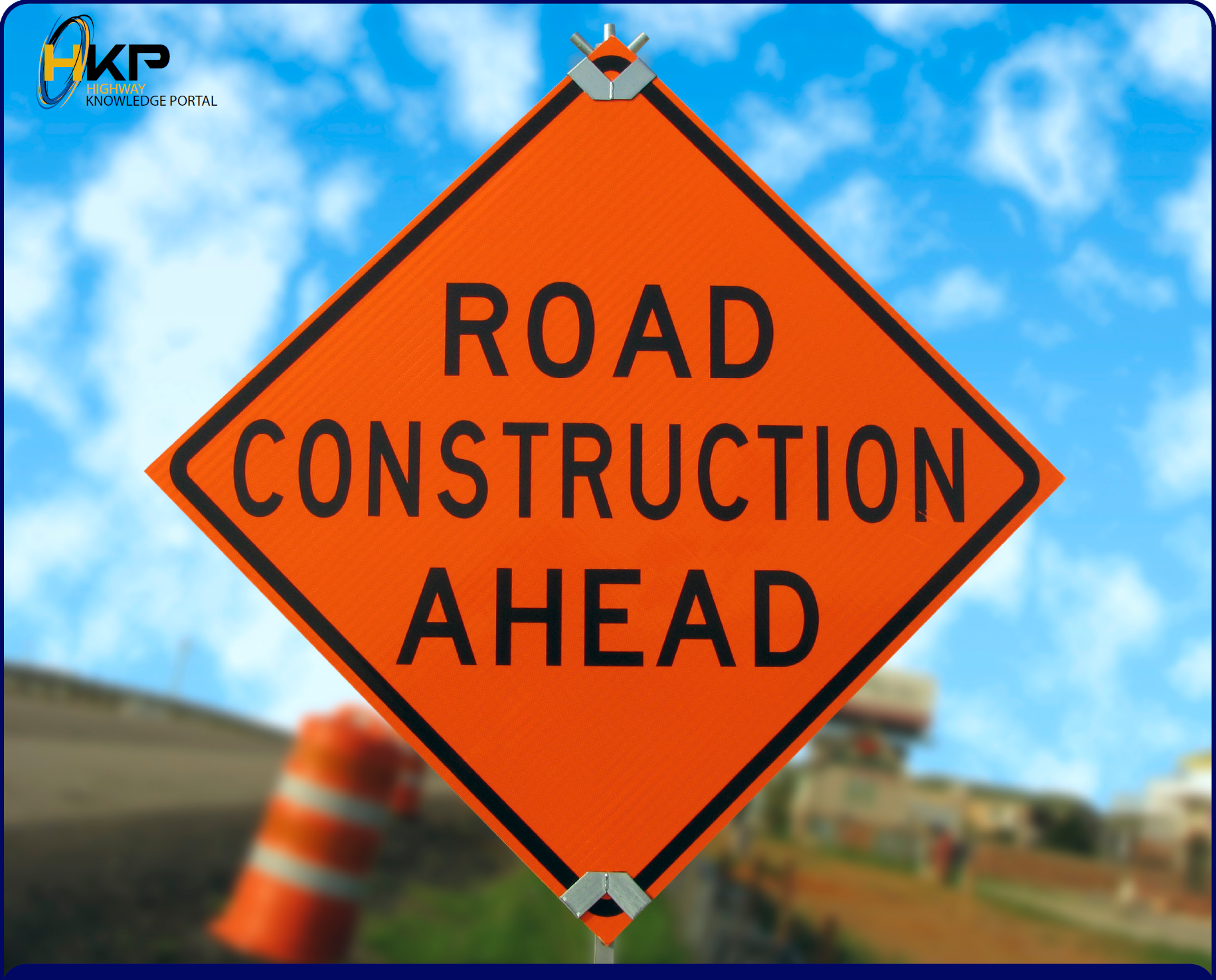 road construction ahead sign