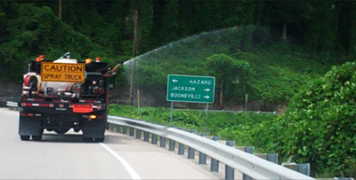 Weed Spraying Equipment at the side of the road