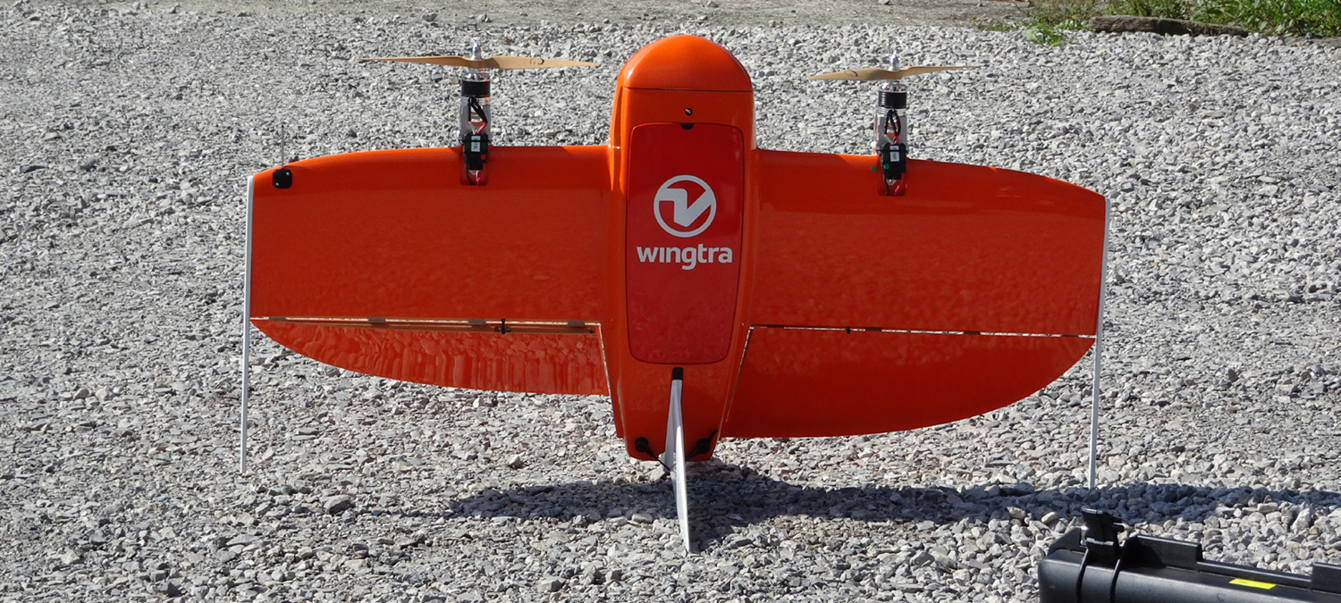 Photo of a Wingtra brand drone