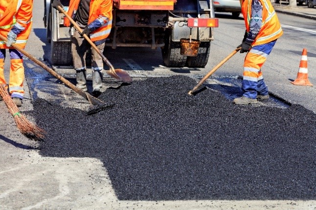 Image of asphalt paving work