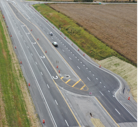 photo of an Rcut roadway