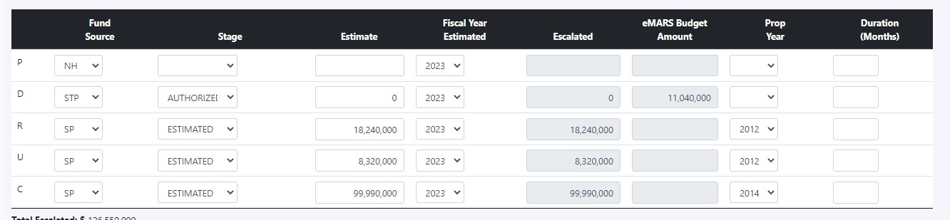 A screenshot of the PDP application