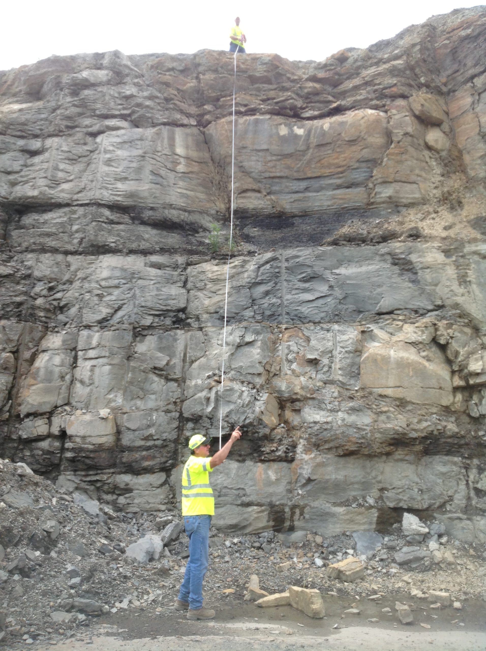 Demo of logging a rock cut slope