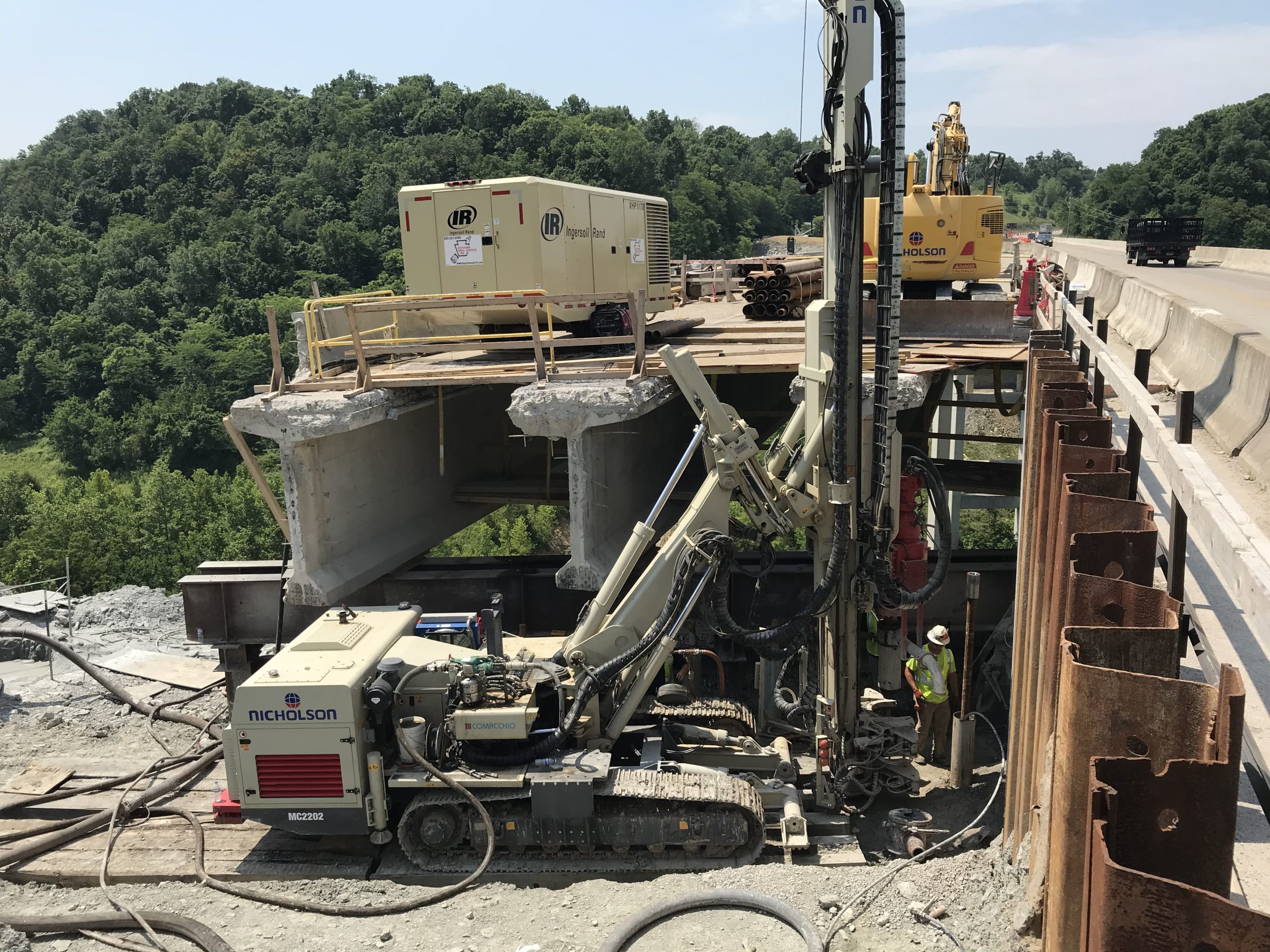 Figure 3 Micropile installation