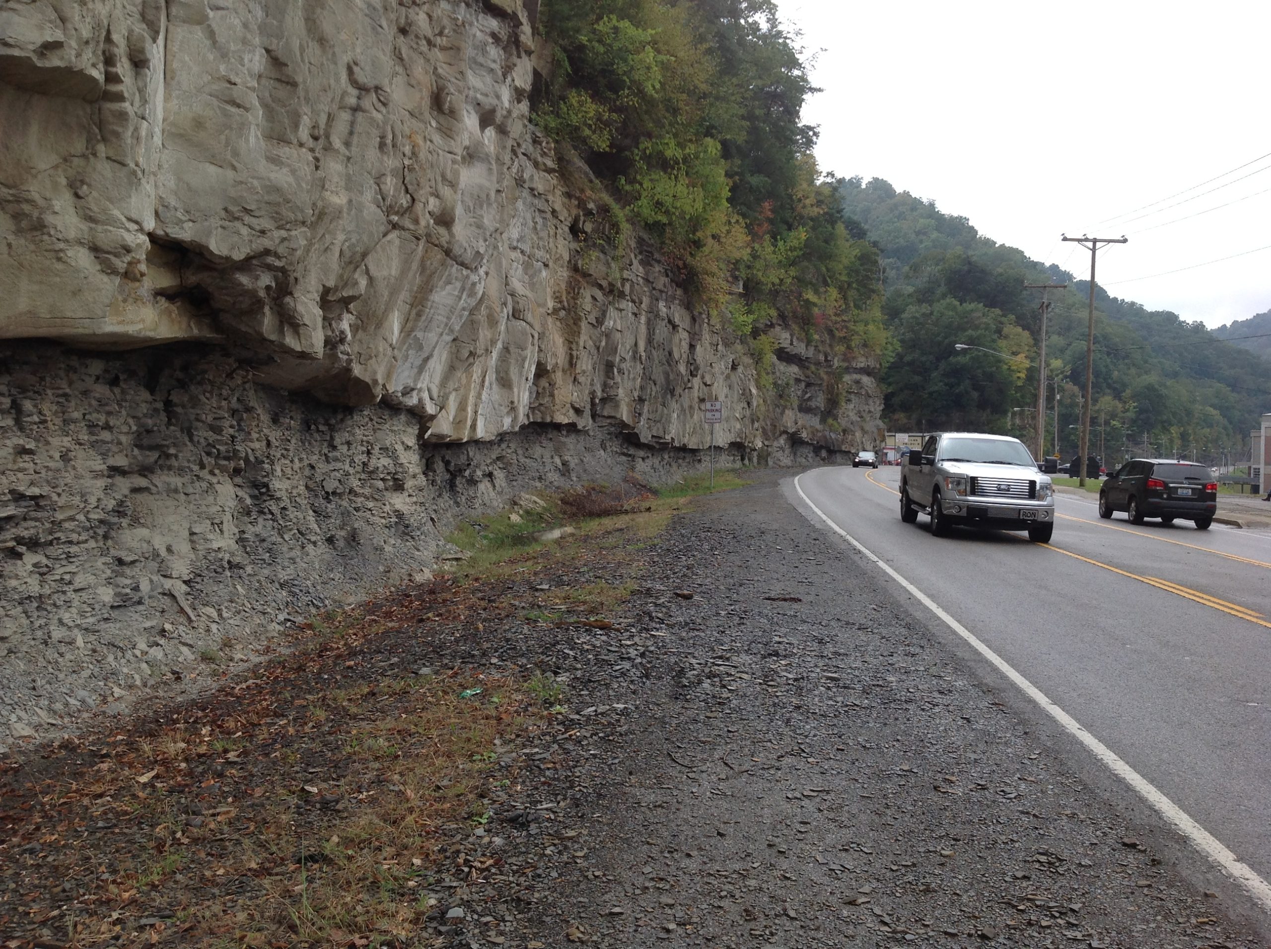 Fig 3 Differential Weathering Rock Cut