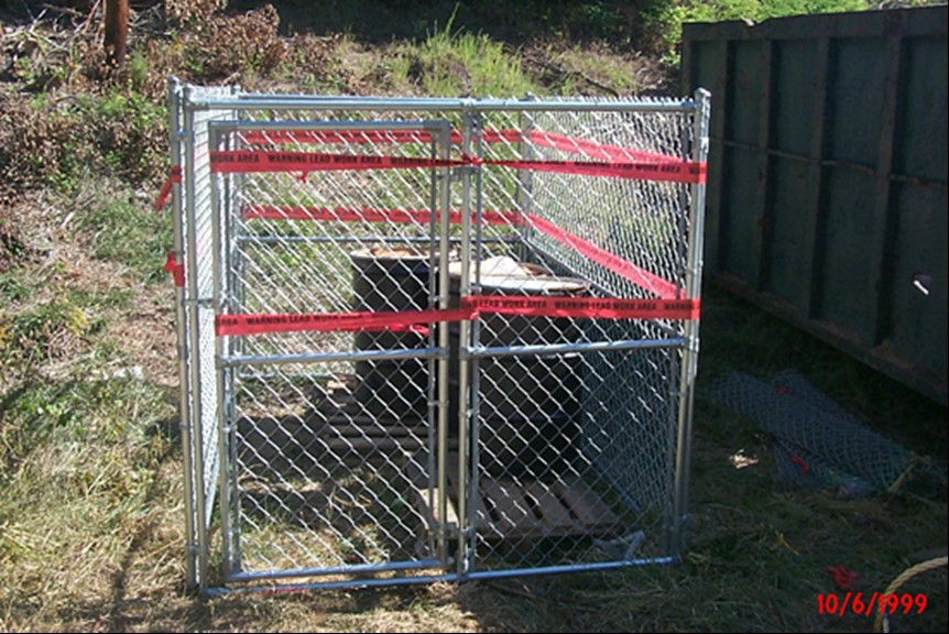Figure 48 Fenced in area for waste disposal