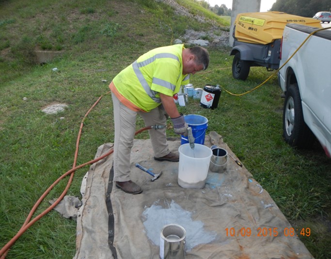 Figure 55 on site mixing of a coating mixture