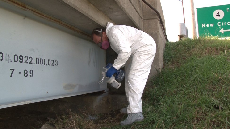 Figure 56 spot repair spray painting