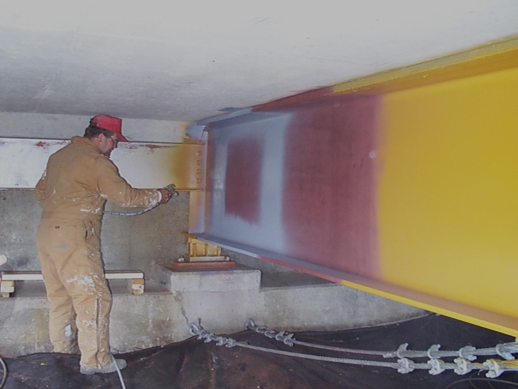 Figure 57 A man painting Test patches